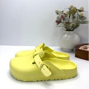 Birkenstock Boston EVA Mule Yellow Women 5/EU 36 Narrow Fit Tried on